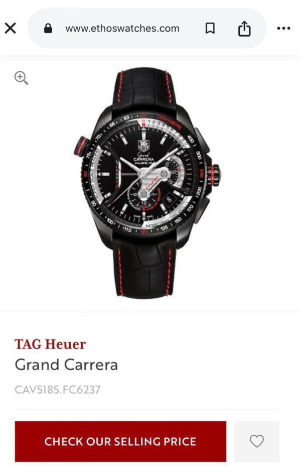 Tag Heuer Grand Carrera Calibre 36 Racing Black leather